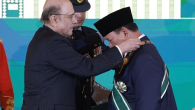 Presiden Prabowo Subianto menerima anugerah kehormatan tertinggi Nishan-e-Pakistan/Foto: Biro Pers Sekretariat Presiden