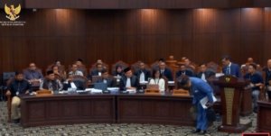 sidang MK Gibran - Ahli hukum Muhammad Rullyandi saat memberikan keterangan dalam persidangan sengketa ijazah di Mahkamah Konstitusi, Jakarta.